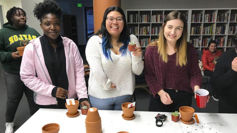 center for identity and inclusion students at positivity paint night